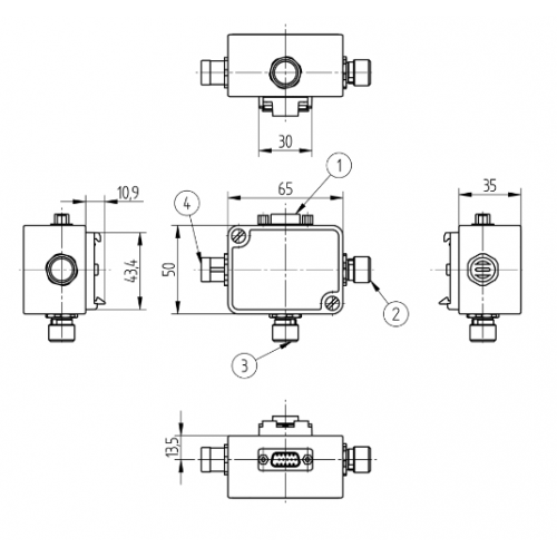 AB-0003 Connection Box for 1D-/2D- and Barcode-Scanners